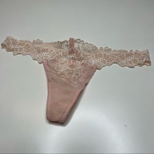Victoria’s Secret 100% Silk Floral Lace Thong Panty